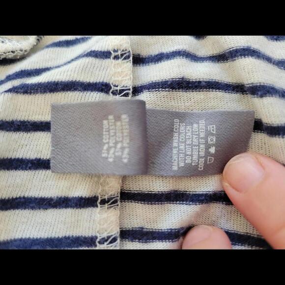 Aerie small white & blue striped long sleeve top - Picture 5 of 5